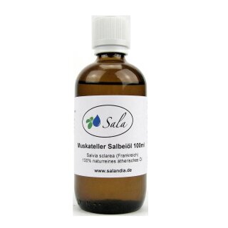 Sala Muskatellersalbeiöl ätherisches Öl naturrein 100 ml Glasflasche