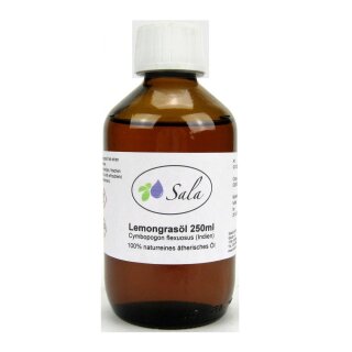 Sala Lemongrasöl Aroma ätherisches Öl naturrein 250 ml Glasflasche