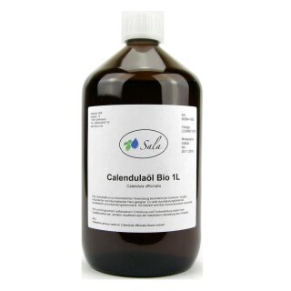 Sala Calendulaöl Ringelblumenöl BIO 1 L 1000 ml Glasflasche