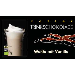 Zotter Drinking Chocolate White with Vanilla organic 5 x 22 g