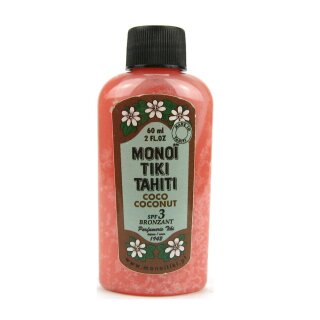 Monoi Tiki Tahiti Coco Coconut SPF 3 Bronzant Sun Tan Oil 60 ml