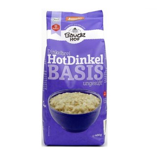Bauckhof Hot Dinkel Basis Dinkelbrei ungesüßt vegan demeter bio 400 g
