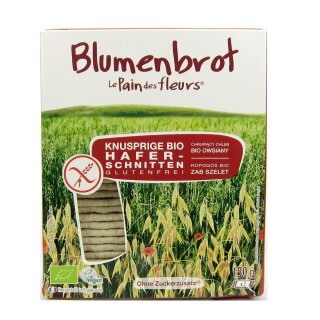 Blumenbrot Knusprige Hafer Schnitten glutenfrei vegan bio 150 g