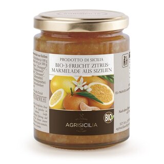 Agrisicilia 3 Citrus Fruit Marmelade vegan organic 360 g