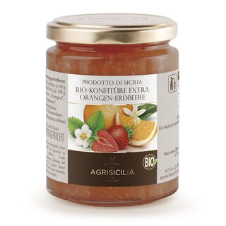 Agrisicilia Orange Strawberry Jam vegan organic 360 g