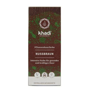 Khadi Natural Hair Color natural nut brown vegan 100 g
