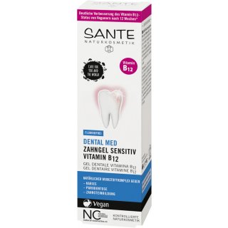 Sante Dental Med Tooth Gel Senstive Vitamine B12 Fluoride free vegan 75 ml