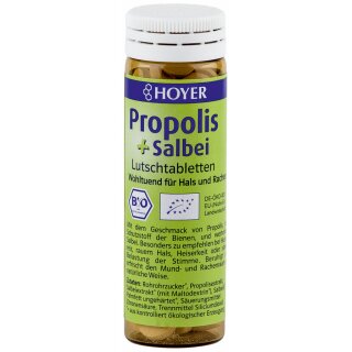 Hoyer Propolis & Salbei Lutschtabletten 60 Stk. bio 30 g
