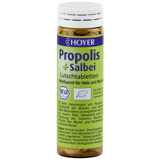 Hoyer Propolis & Sage Lozenges 60 pcs. organic 30 g