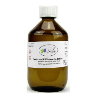 Sala Tea Trea essential oil wild harvest 100% pure 500 ml glass bottle