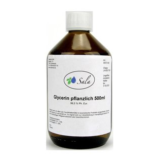 Sala Glycerine E422 vegetable 99,5% Ph. Eur. 500 ml glass bottle