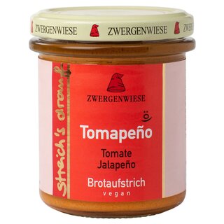 Zwergenwiese Streichs drauf Tomapeno Tomate Jalapeno vegan bio 160 g