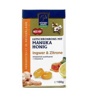 Manuka Health Honig Lutschbonbons MGO 400 Ingwer & Zitrone konv. 100 g