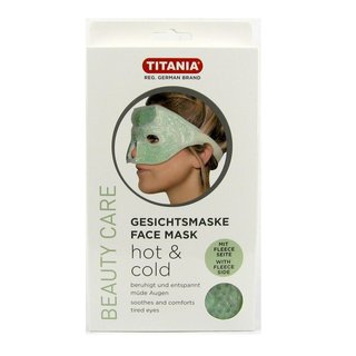 Titania Gesichtsmaske grün hot & cold 27 x 12,5 cm mit Fleece