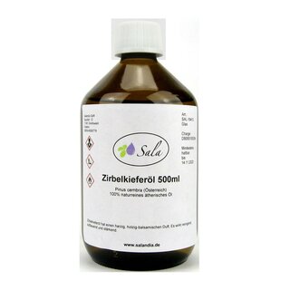 Sala Swiss Stone Pine essential oil 100% pure 500 ml glass bottle