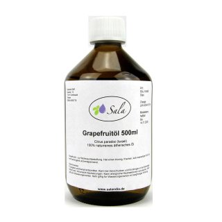 Sala Grapefruitöl ätherisches Öl naturrein 500 ml Glasflasche