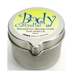 Stuwa Body Candle Massagekerze Vanille konv. 50 ml Metalldose