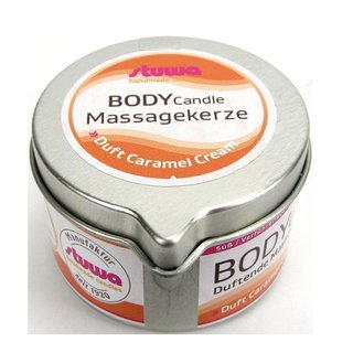 Stuwa Body Candle Massagekerze Caramel Cream konv. 100 ml Metalldose