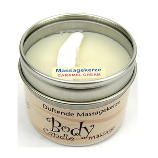 Stuwa Body Candle Massagekerze Caramel Cream konv. 115 ml Design Metalldose