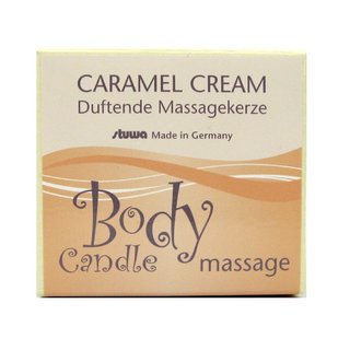 Stuwa Body Candle Massagekerze Caramel Cream konv. 115 ml Design Metalldose in Schachtel