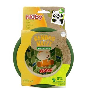 Nuby Bamboo Pulp Bowl double pack