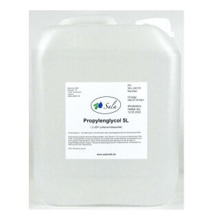 Sala Propylene Glycol 1,2-Propandiol 99,8% USP Ph. Eur. 5 L 5000 ml canister