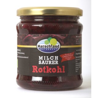 Marschland Naturkost Milchsaurer Rotkohl fermentiert bio 350 g ATG 305 g