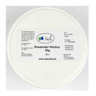 Sala Sheabutter Nilotica kaltgepresst bio 50 g Dose Nachfolger konventionell