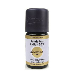 Neumond Sandalwood India 20% essential oil pure in organic alcohol 5 ml