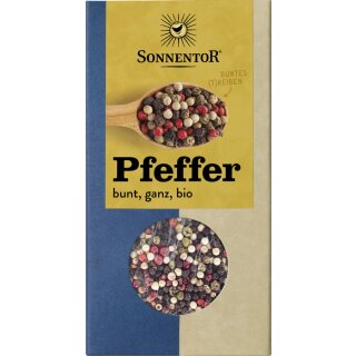 Sonnentor Pfeffer bunt ganz bio 50 g Tüte