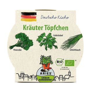 Aries Kräutertöpfchen Deutsche Küche Saatgut bio