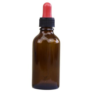 Sala Brown Glass Bottle DIN 18 Pipet black-red 50 ml