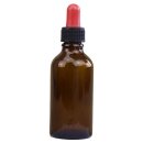 Sala Brown Glass Bottle DIN 18 Pipet black-red 50 ml