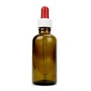 Sala Brown Glass Bottle DIN 18 Pipet white-red 50 ml