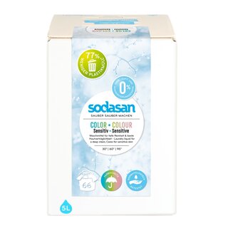 Sodasan Color Flüssigwaschmittel Sensitiv 5 L 5000 ml Bag in Box