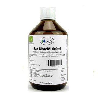 Sala Safflower Oil Saflor Oil cold pressed organic 500 ml glass bottle