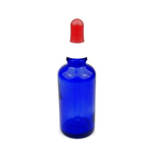 Sala Blauglasflasche DIN 18 Pipettenflasche Pipette weiß-rot 50 ml