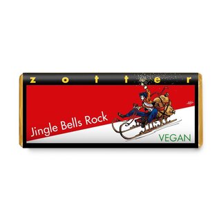 Zotter Jingle Bells Rock Marzipan & Red Wine Chocolate containing alcohol gluten free vegan organic 70 g