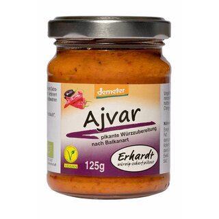 Erhardt Ajvar Spicy Balkan Style vegan demeter organic 125 g