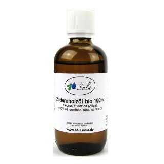 Sala Zedernholzöl Atlas ätherisches Öl naturrein BIO 100 ml Glasflasche