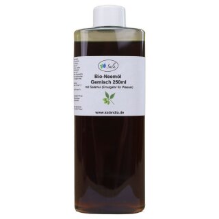 Sala BIO-Neemöl kaltgepresst mit Salamul Emulgator fertig gemischt 250 ml PET Flasche