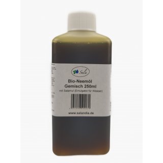 Sala Neem Oil cold pressed organic with Salamul emulsifier 250 ml HDPE bottle