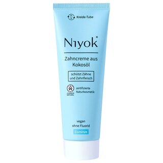 Niyok Toothpaste made from Coconut Oil Ice Mint wothout fluoride vegan 75 ml