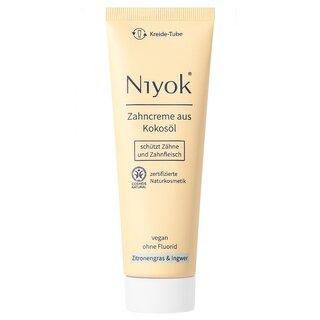 Niyok Toothpaste made from Coconut Oil Lemongrass & Ginger wothout fluoride vegan 75 ml