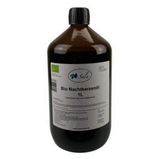 Sala Nachtkerzenöl kaltgepresst BIO food grade 1 L 1000 ml Glasflasche