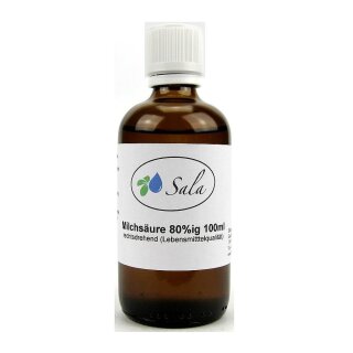 Sala Milchsäure AHA Lactic Acid E270 80%ig rechtsdrehend 100 ml Glasflasche