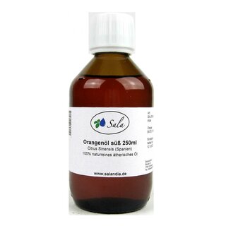 Sala Orange Spain essential oil cold pressed 100% pure 250 ml glass bottle