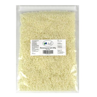 Sala Bees Wax lightly bleached wihte pharmaceutical grade 250 g bag