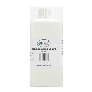 Sala Ethanol Alcohol 96,5% undenatured food grade organic 250 ml HDPE bottle