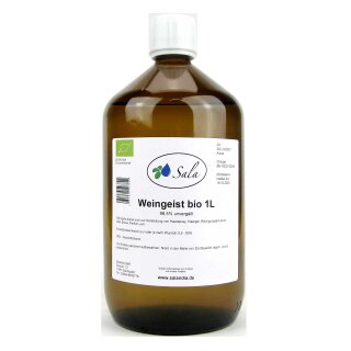 Sala Ethanol Alcohol 96,5% undenatured food grade organic 1 L 1000 ml glass bottle